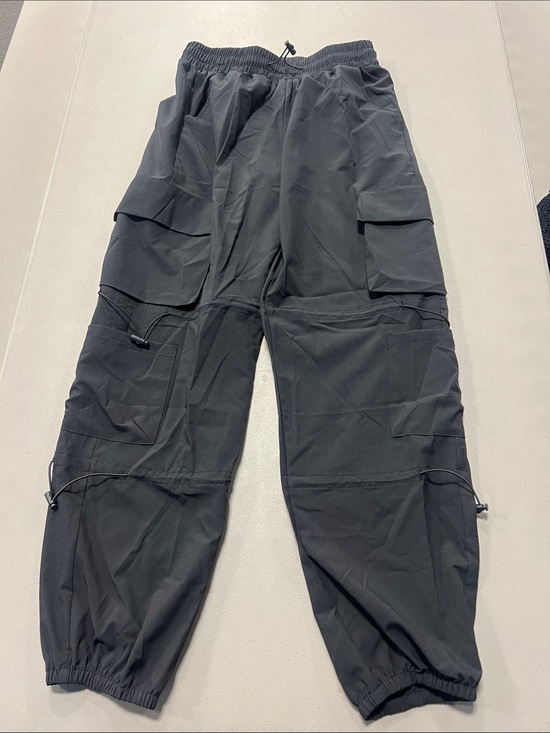 Other - Black Cargo Jogger Pants - Utility Pockets & Drawstring Waist